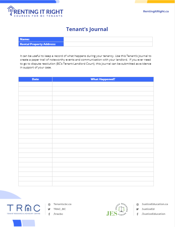 tenants journal