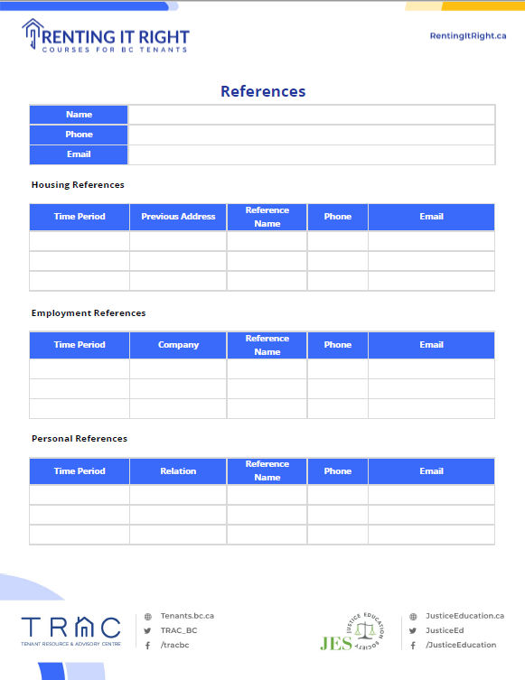 references worksheet