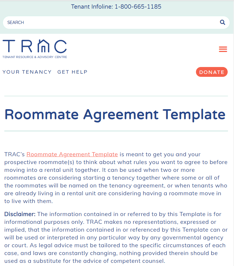 roommate agreement template