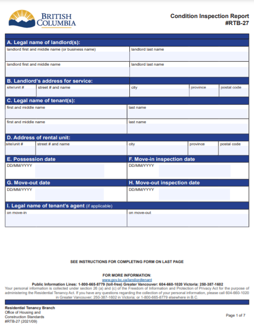 condition inspection report