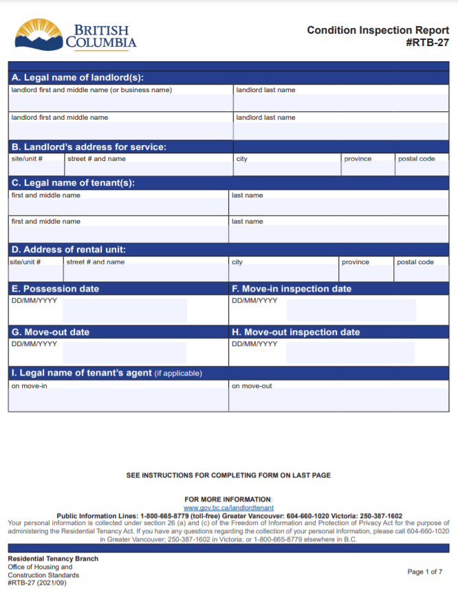 condition inspection report