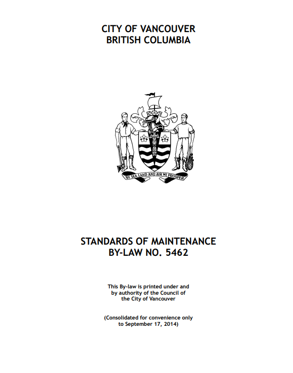 standards of maintenance bylaws